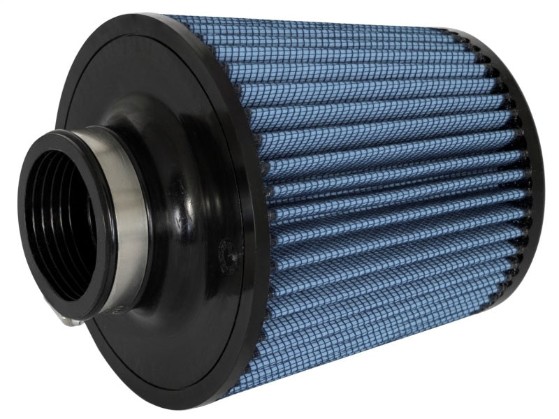 aFe MagnumFLOW Air Filter featuring a blue mesh design, designed for enhanced airflow and engine performance.