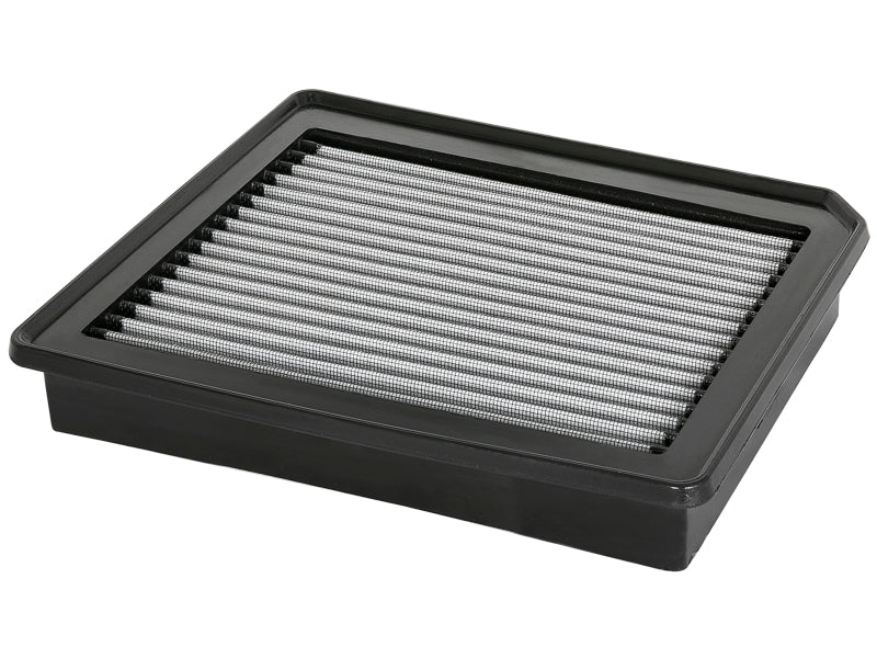 aFe MagnumFLOW Pro DRY S OE replacement air filter for 2017-2019 Nissan Titan V8 5.6L, excluding XD models.