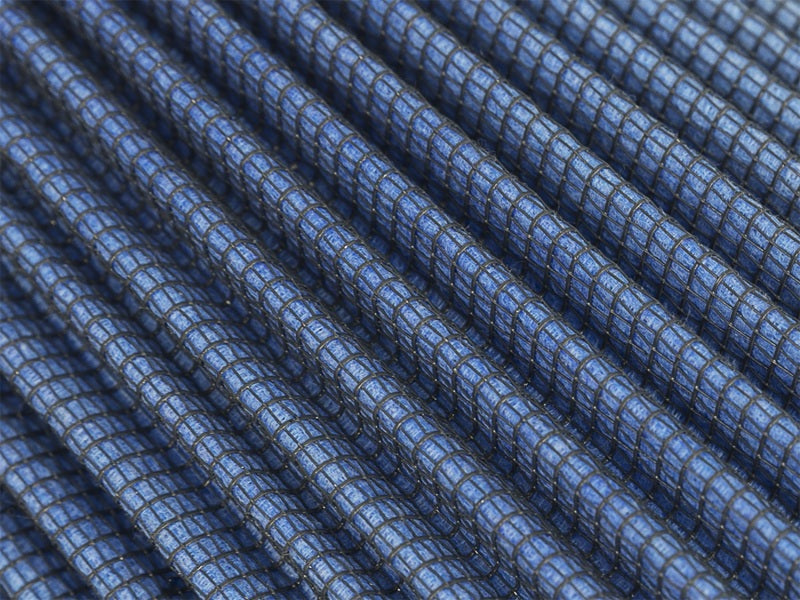 aFe Magnum FLOW Pro 5R replacement air filter featuring a blue, pleated design for enhanced airflow and filtration efficiency.