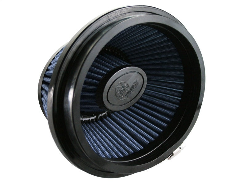 aFe MagnumFLOW Pro 5R intake replacement air filter featuring a blue pleated design for enhanced airflow and performance.
