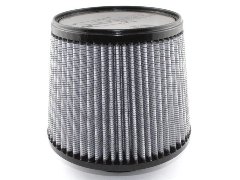 aFe MagnumFLOW Air Filter featuring a cylindrical design with a textured gray filter element, ideal for enhanced airflow.