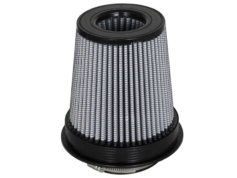 aFe Momentum Air Filter featuring a conical design with a black base and a pleated filter element for enhanced airflow.