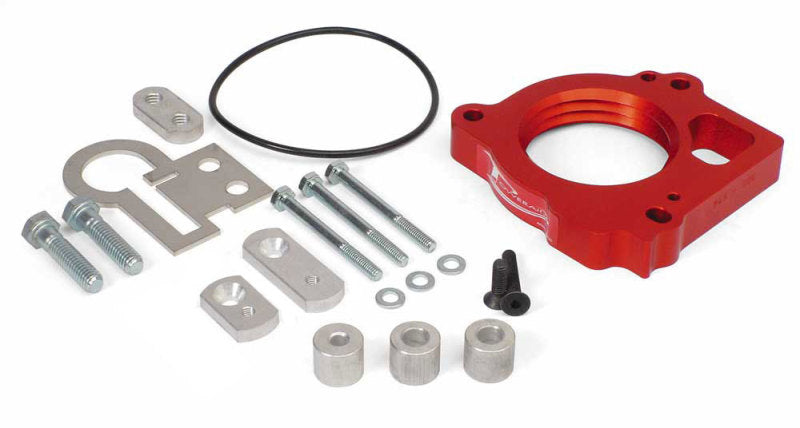 Airaid PowerAid throttle body spacer kit for 03-07 Dodge Dakota/Durango 4.7L V8 and 2007 Mitsubishi Raider 4.7L.