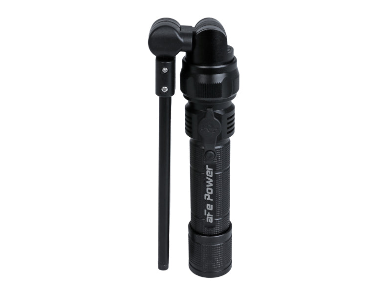 aFe Magnetic Folding Flashlight with 350 lumens, featuring a compact design and adjustable head for versatile lighting.