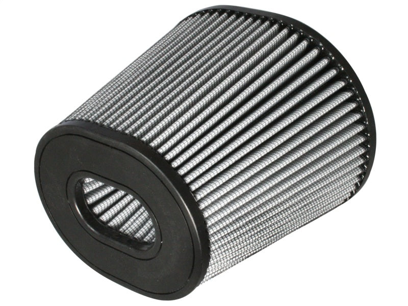 aFe MagnumFLOW ProDry S air filter with a conical design, featuring a 4-inch inlet and 9-inch height for enhanced airflow.