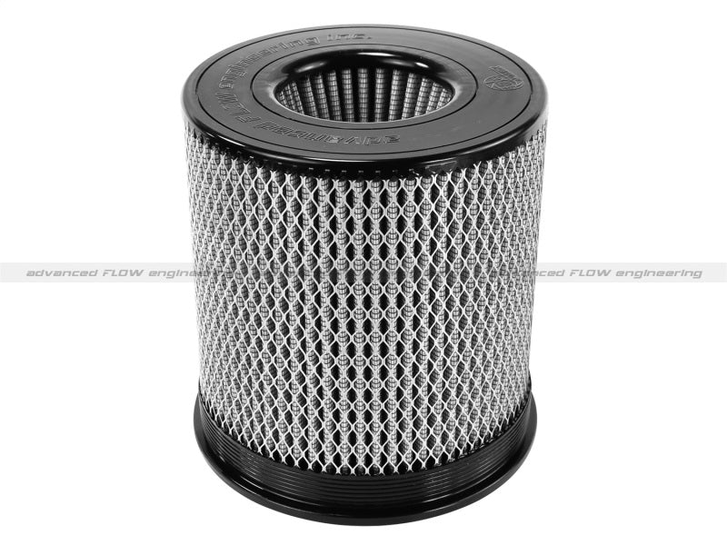 aFe MagnumFLOW Pro DRY S air filter with a 6-inch flange and 9-inch height, designed for enhanced airflow and filtration.