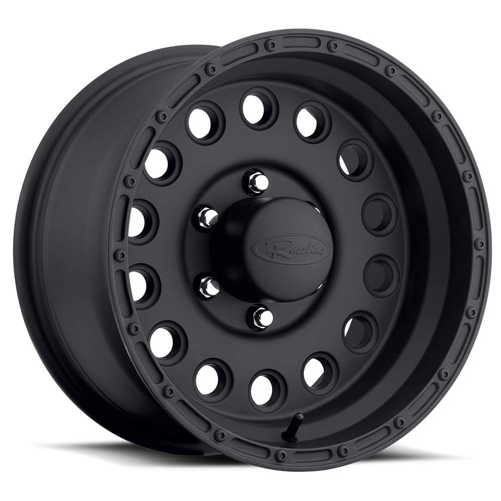 Black 887B Rockcrusher wheel featuring a rugged design with multiple holes for enhanced performance and style.