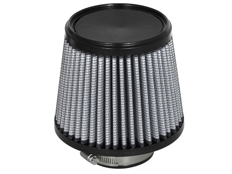 aFe MagnumFLOW Air Filter featuring a conical design with a metal mesh exterior, designed for improved airflow and performance.
