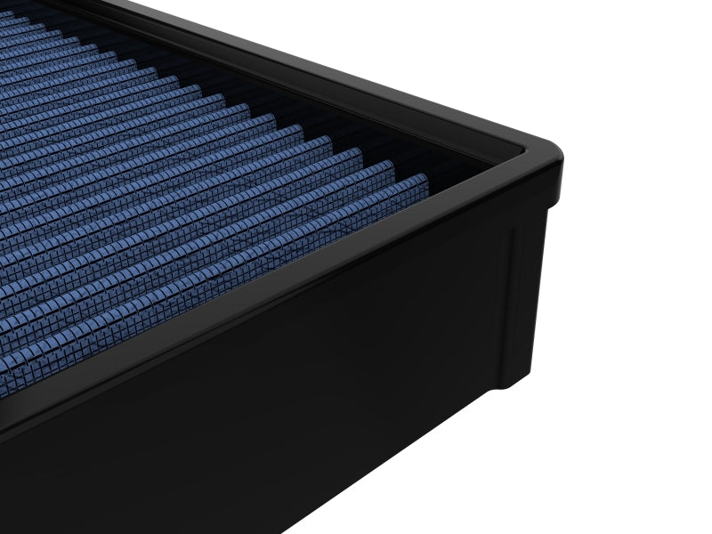 aFe MagnumFLOW Air Filter designed for Toyota Tacoma 95-04 V6, featuring a blue filter media in a sturdy black frame.
