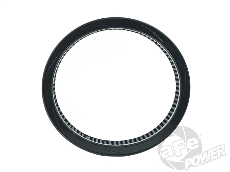 aFe MagnumFLOW Round Racing Air Filter with 11-inch outer diameter, 9.25-inch inner diameter, and 3-inch height for enhanced performance.