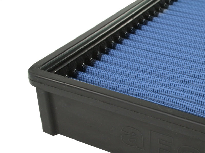 aFe MagnumFLOW Air Filter for Toyota Tacoma 95-04 V6 featuring a blue filter media and durable black frame for enhanced airflow.