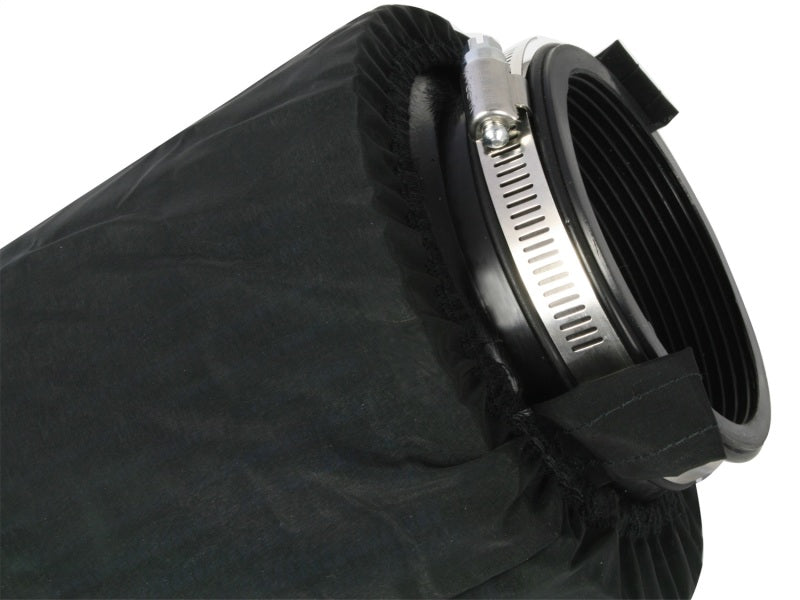 aFe MagnumSHIELD Pre-Filters in black, designed for enhanced engine protection and filtration efficiency.