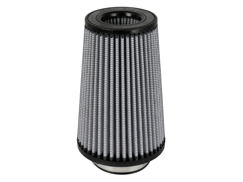 aFe MagnumFLOW Pro DRY S Universal Air Filter with a conical design, featuring a 3.5-inch front, 6-inch back, and 9-inch height.