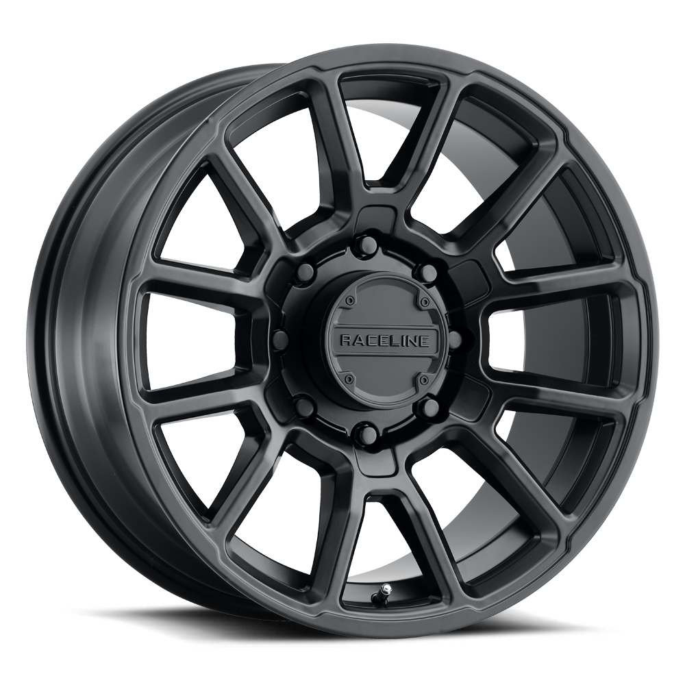 950B Gauge wheel featuring a sleek black finish and a modern multi-spoke design, ideal for trucks and SUVs.