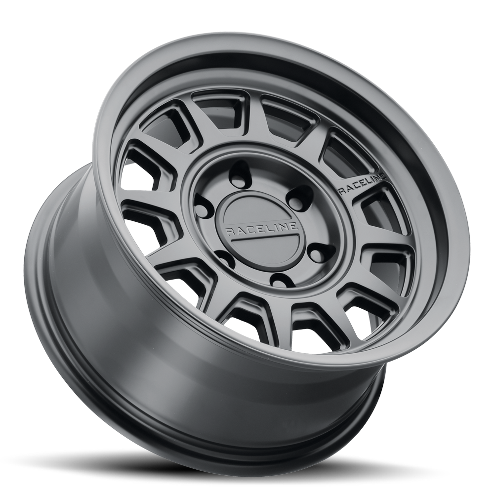 Aero HD 952B wheel by Raceline featuring a sleek black finish and a multi-spoke design for trucks and SUVs.