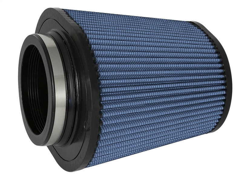 aFe Magnum FLOW Pro 5R replacement air filter with blue mesh design, designed for optimal airflow and engine performance.