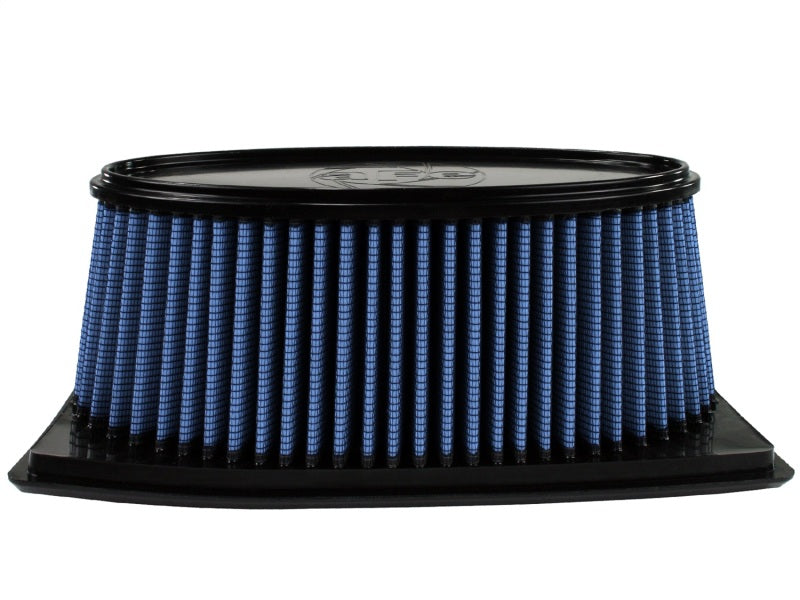 aFe MagnumFLOW Air Filter for 1999.5-2003 Ford Diesel Trucks with V8-7.3L engine, featuring a blue filter design.