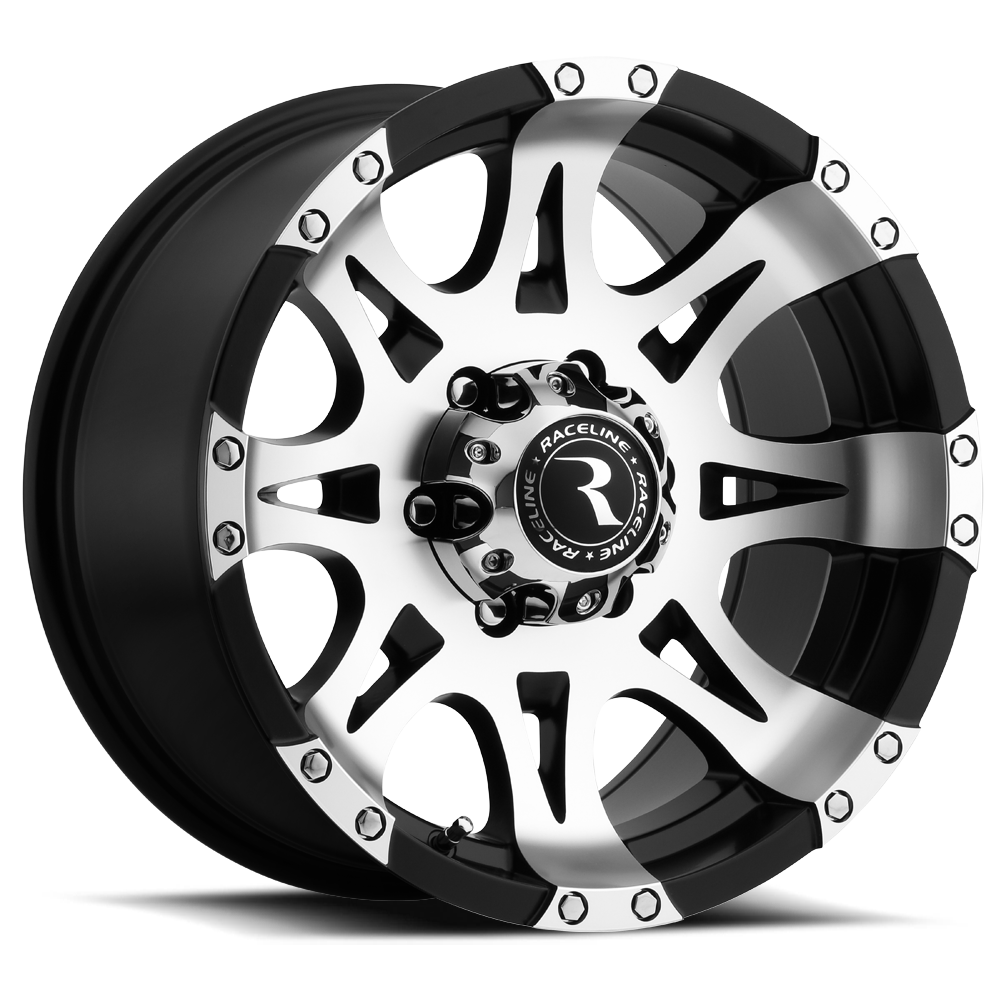 Machined 982 Raptor wheel featuring a sleek design with a polished finish and bold spoke pattern for trucks and SUVs.