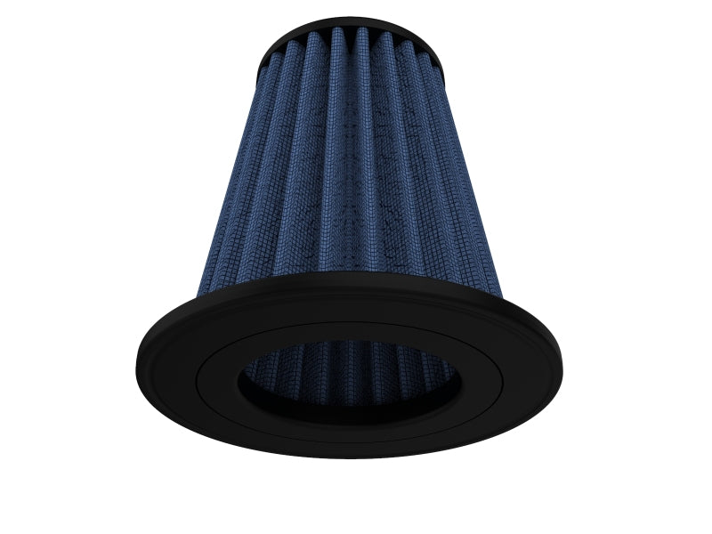 aFe MagnumFLOW Air Filter for Ford Mustang 94-04 V6, featuring a conical design with blue filtration material for improved airflow.