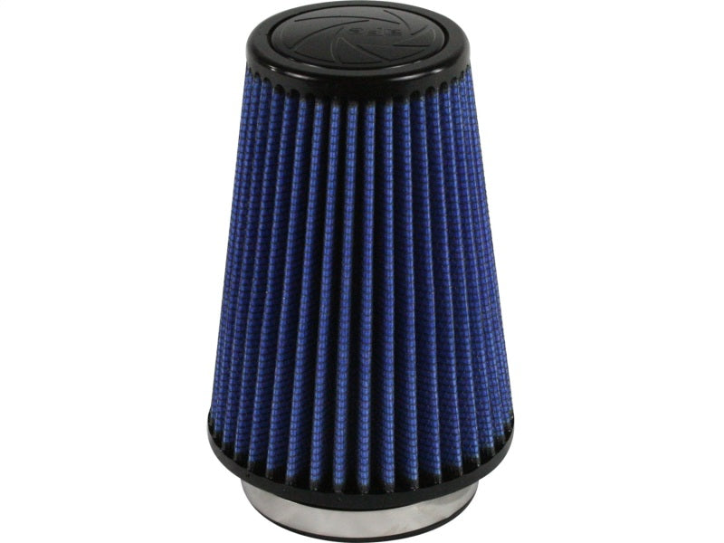 aFe MagnumFLOW Air Filter with a blue filter element, designed for enhanced airflow and engine performance.