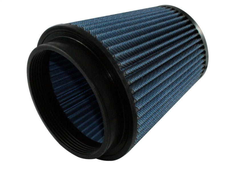 aFe MagnumFLOW Air Filter with a blue pleated design, measuring 5-1/2 inches in diameter and 7 inches tall.