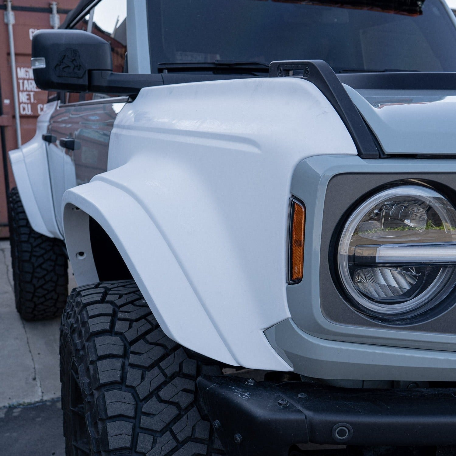 2021-2024 Ford Bronco fenders showcasing a rugged design and durable construction for enhanced offroad performance.