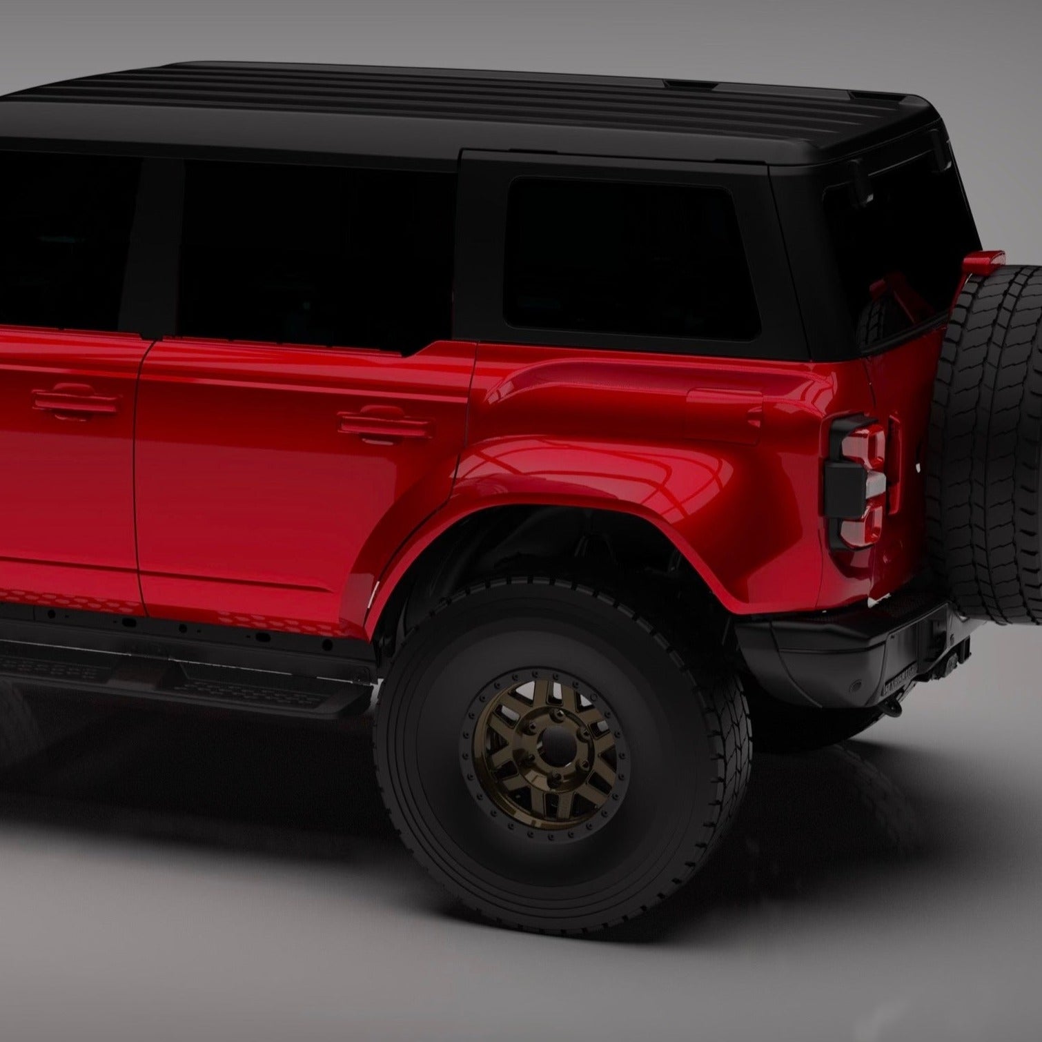 2022-2024 Ford Bronco Raptor rear quarter kit showcasing a sleek design and rugged off-road capabilities.
