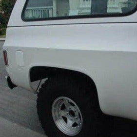 1974-1992 Chevrolet Blazer Quarter Panels or Bedsides side angle installed, Offroad & Prerunner Fiberglass Fender Flares, Advanced Fiberglass Concepts, Glassworks Unlimited
