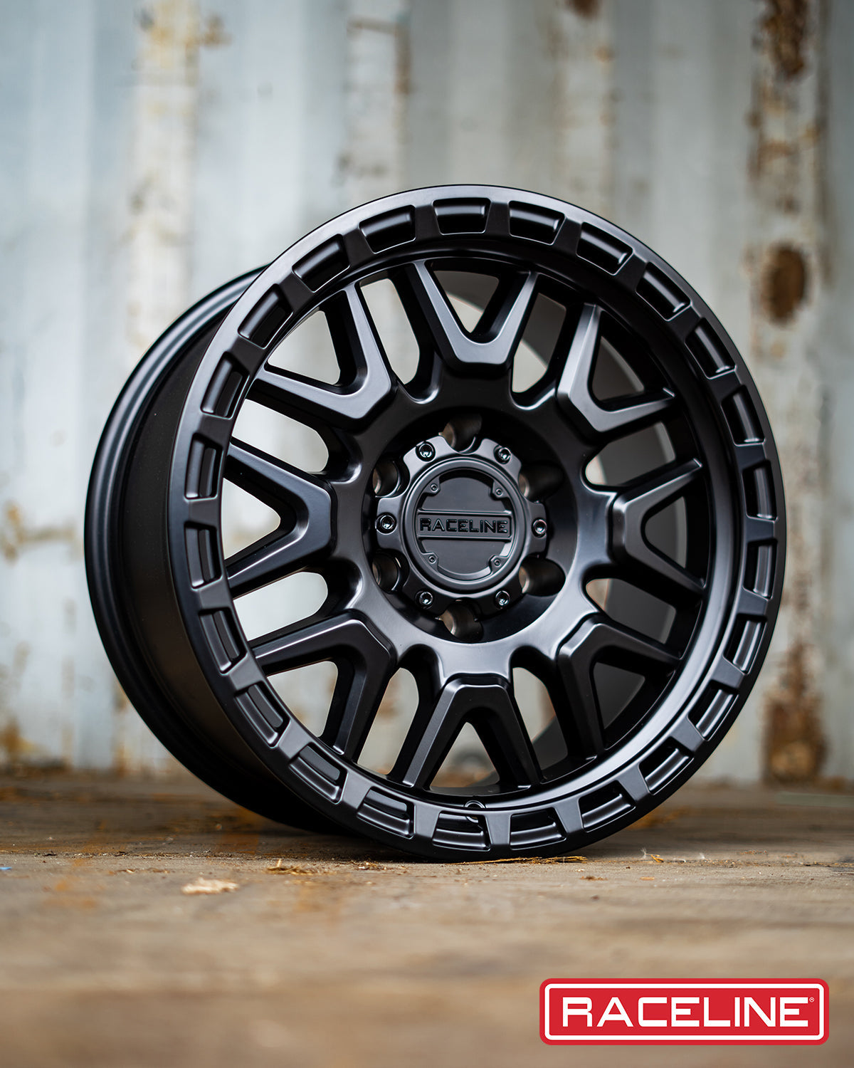 Black 953B Krank wheel with a bold design and intricate spoke pattern, ideal for offroad vehicles and customization.