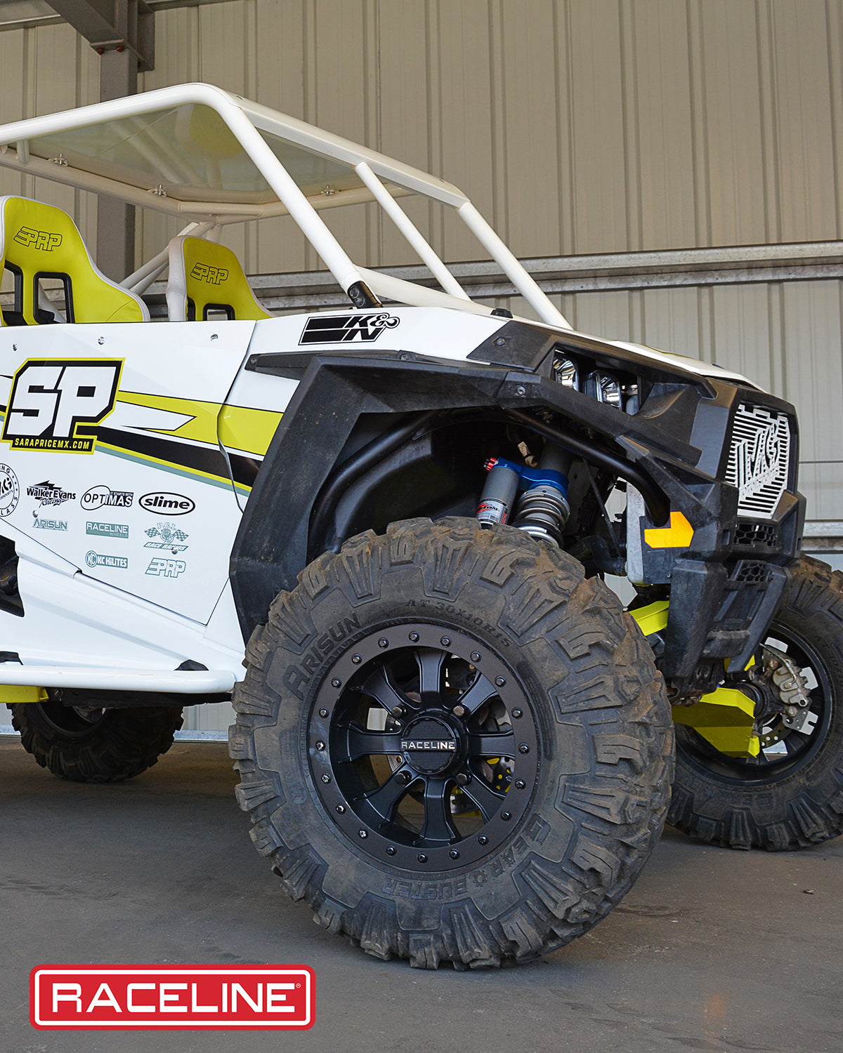 A71B Black Mamba Beadlock wheel mounted on an off-road vehicle, showcasing rugged design and durability for extreme terrains.