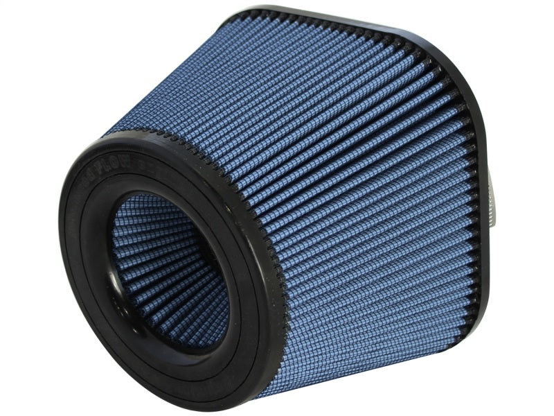 aFe Magnum FLOW Pro 5R air filter with a blue filter media, designed for improved airflow and engine performance.