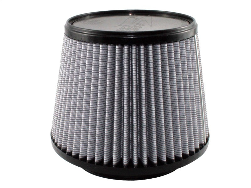 aFe MagnumFLOW Air Filter featuring a conical design with a gray pleated filter media for enhanced airflow and filtration.