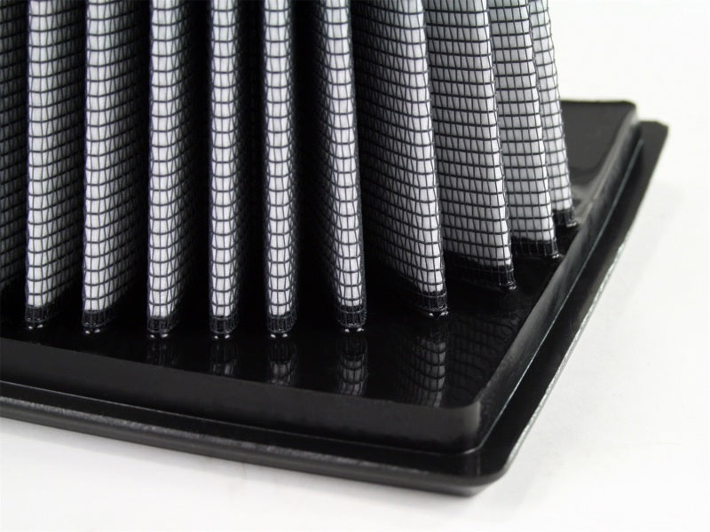 aFe MagnumFLOW Air Filter designed for 1999.5-2003 Ford Diesel Trucks with V8 7.3L engine, featuring a pleated design for enhanced airflow.