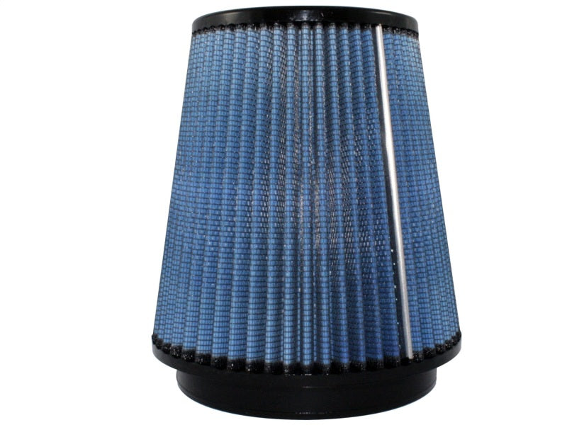 aFe MagnumFLOW Air Filter with a conical design, measuring 6 inches in diameter and 8 inches in height, featuring a blue filter media.