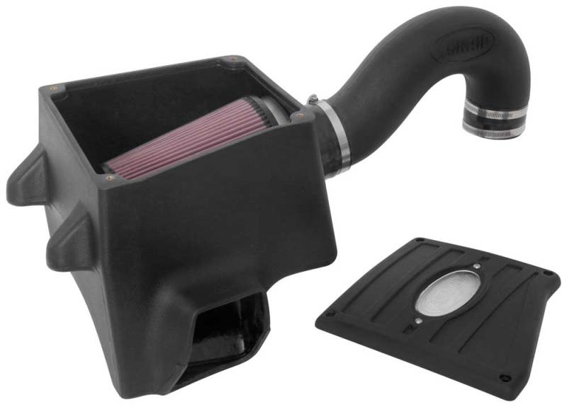 Airaid 2019 Dodge Ram 5.7L V8 intake system with oiled filter, featuring a black housing and intake tube for improved airflow.