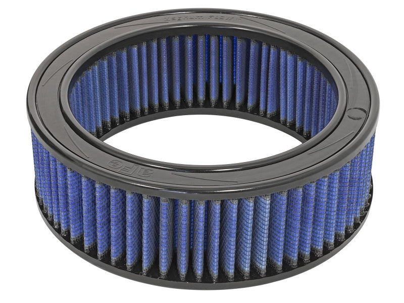 aFe MagnumFLOW Round Racing Air Filter with a 9-inch outer diameter, 7-inch inner diameter, and 3-inch height for enhanced airflow.