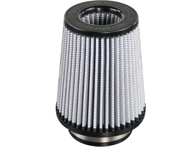 aFe MagnumFLOW ProDry S air filter with a conical design, featuring a durable construction for enhanced engine performance.