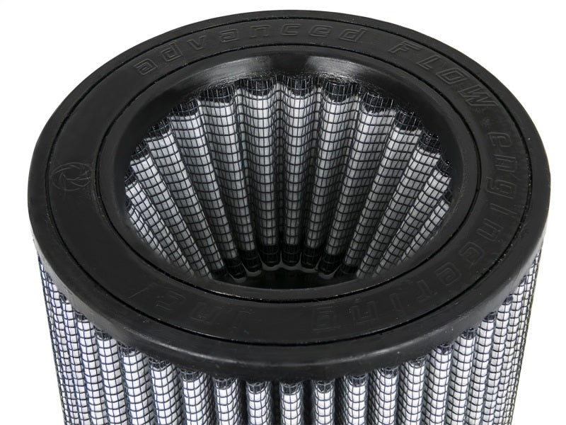aFe Magnum FLOW universal air filter with a 4-inch flange and 9-inch height, designed for enhanced airflow and filtration.