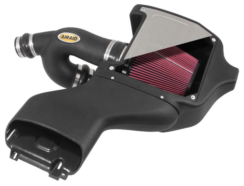 Airaid cold air intake system for 2015 Ford F-150 EcoBoost with black tube and oiled filter for enhanced performance.