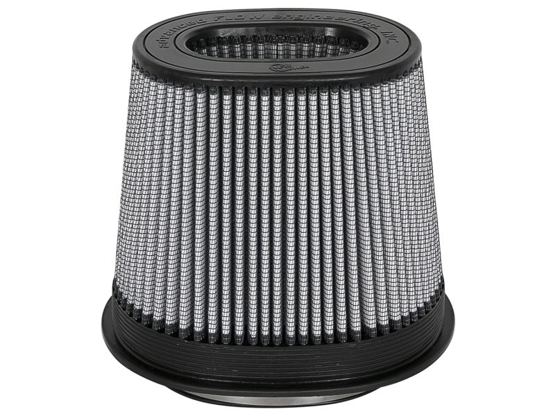aFe MagnumFLOW Pro DRY S replacement air filter with inverted design, featuring a durable construction for enhanced airflow.
