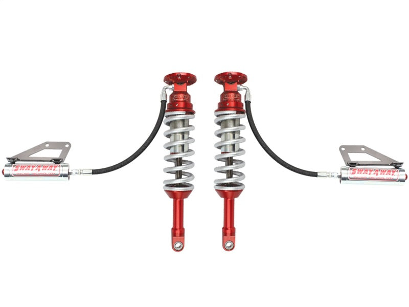 aFe Sway-A-Way 3.0in Front Coil Over Kit for 2010-2014 Ford F-150 Raptor featuring dual shocks and adjustable components.