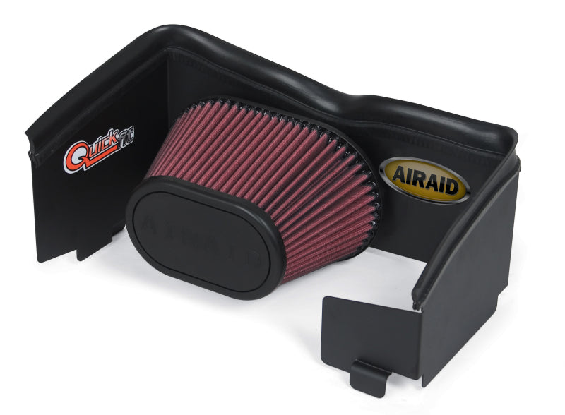 Airaid intake system for 05-11 Dodge Dakota and 06-09 Mitsubishi Raider featuring oiled red filter media.
