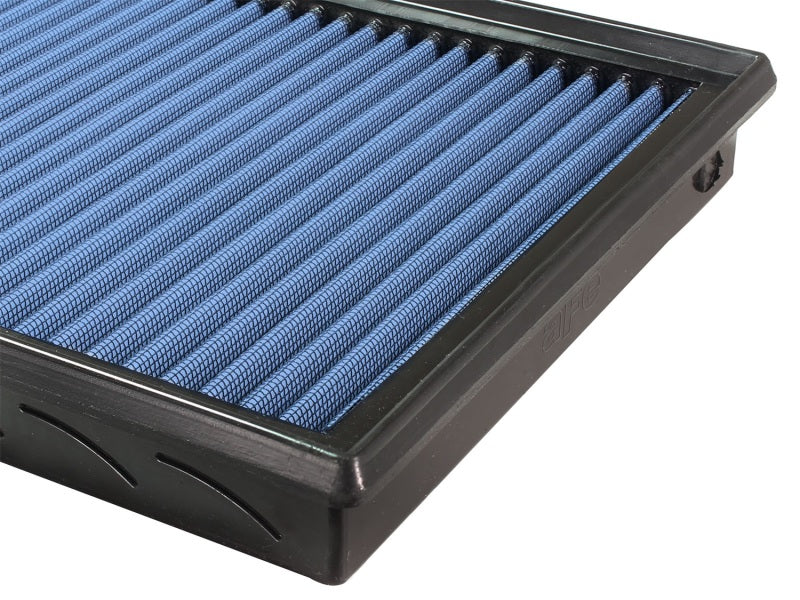 aFe MagnumFLOW Air Filter for Ford Mustang 86-93 V8, featuring a blue filtration media and durable frame design.