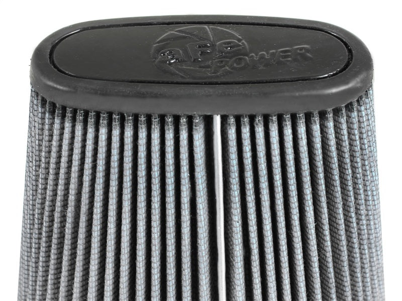 aFe Magnum FLOW Air Filter Pro DRY S featuring a pleated design for enhanced airflow and filtration efficiency.