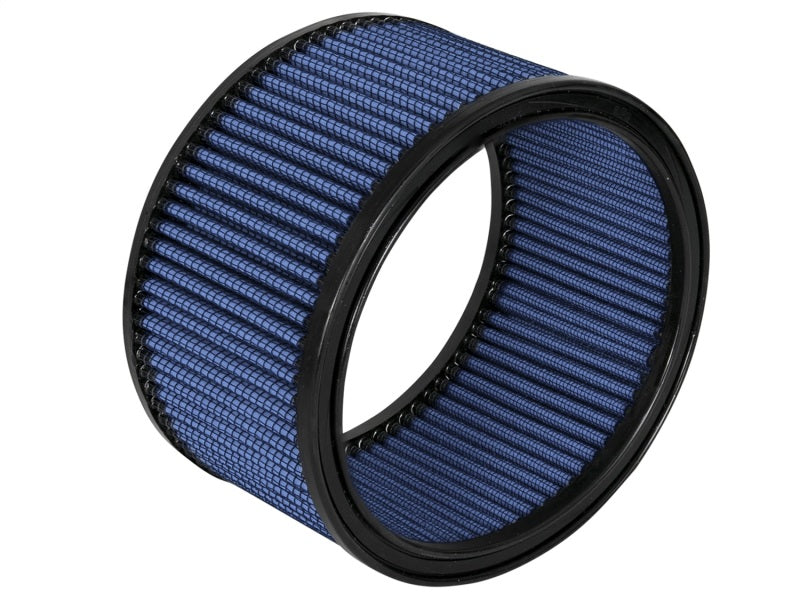 aFe Magnum FLOW P5R round racing air filter with a 6-inch outer diameter, 5-inch inner diameter, and 3.5-inch height.