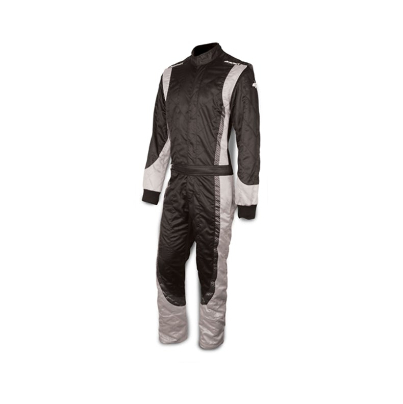 Carbon6 2 Layer Driving Suit SFI3.2A/5 featuring a sleek black design with gray accents for racing safety and performance.