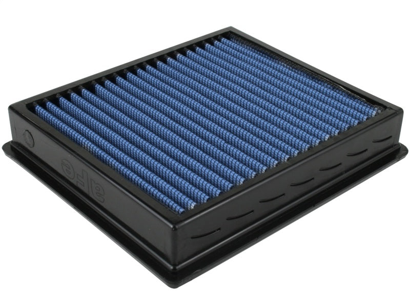 aFe MagnumFLOW Air Filter designed for 2011 Jeep Grand Cherokee V6/V8, featuring a blue filter media for enhanced airflow.