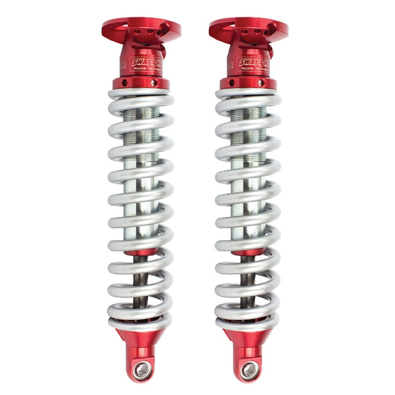 aFe Sway-A-Way 2.0in Front Coil Over Kit for 2005-2017 Toyota Tacoma, featuring adjustable shocks and red anodized finish.