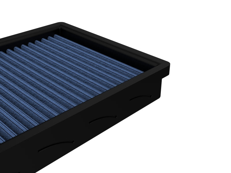 aFe MagnumFLOW Air Filter for Dodge Trucks 94-01 V8, featuring a blue filter media in a black frame for improved airflow.
