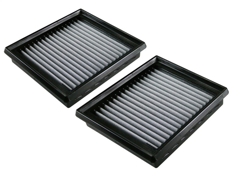 aFe MagnumFLOW air filters for Nissan 370Z, designed for improved airflow and engine performance, sold as a pair.